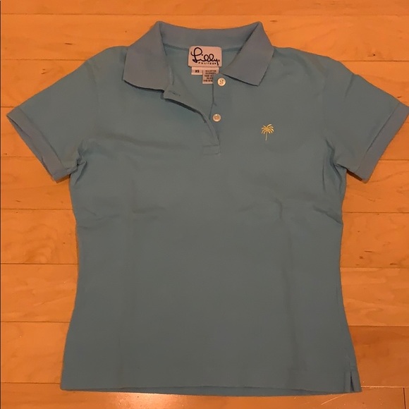 Lilly Pulitzer Tops - Lilly Pulitzer polo in turquoise size XS